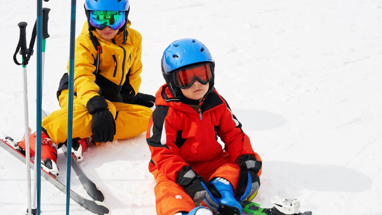 Erciyes çocuk kayak dersleri sırasında verilen ısınma molası